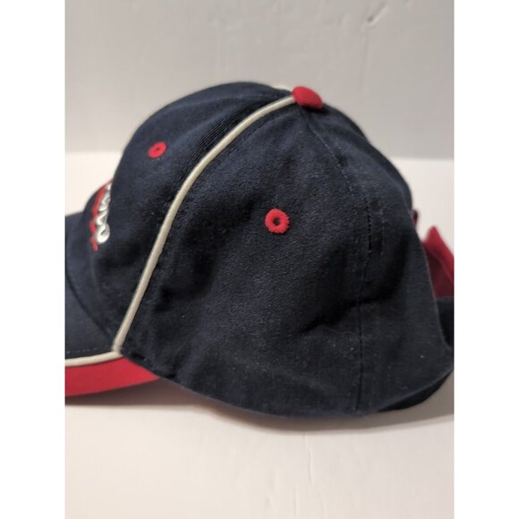 AC Delco Embroidered Strap Back Baseball Cap Hat Cotton Red White Blue - Picture 6 of 10